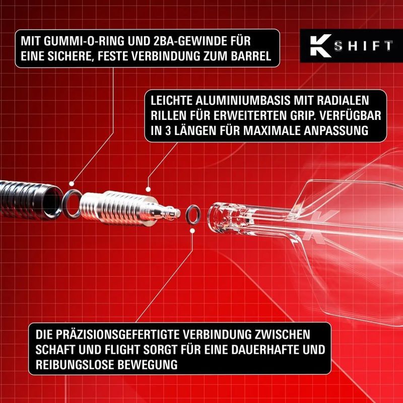 Target K-Shift Shaft/Flight Personalized flight with custom print Standard No2 Shafts