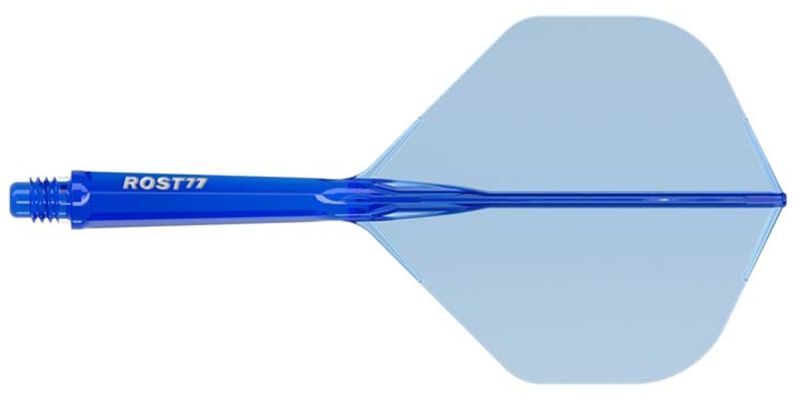 Cuesoul Dart Flight/Shaft ROST 77 Transparent Blau Big Standard Flights