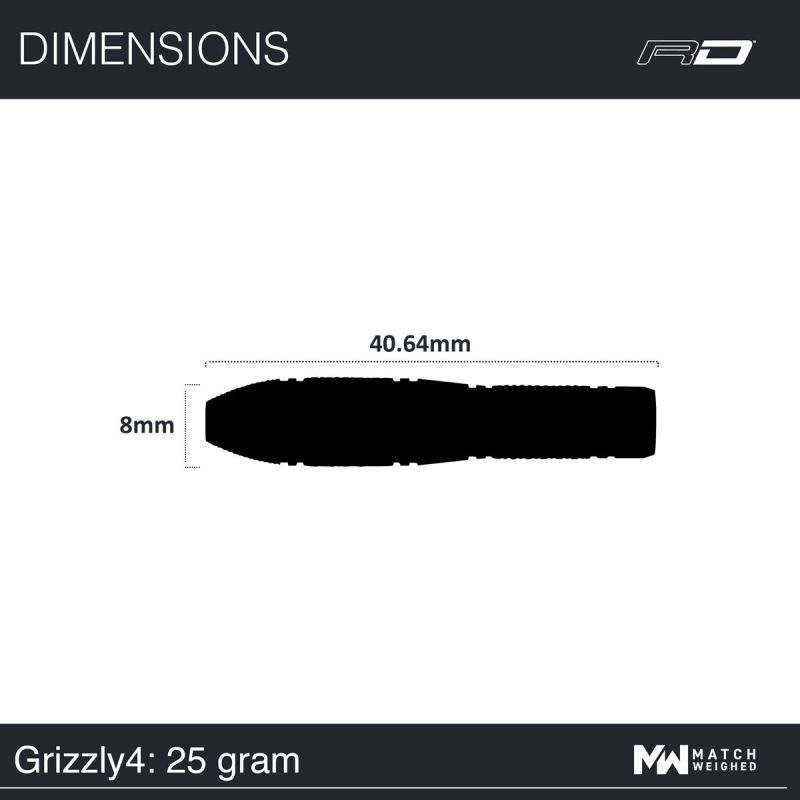 Reddragon Grizzly 4 85% Steeldarts 25 Gramm Steeldarts