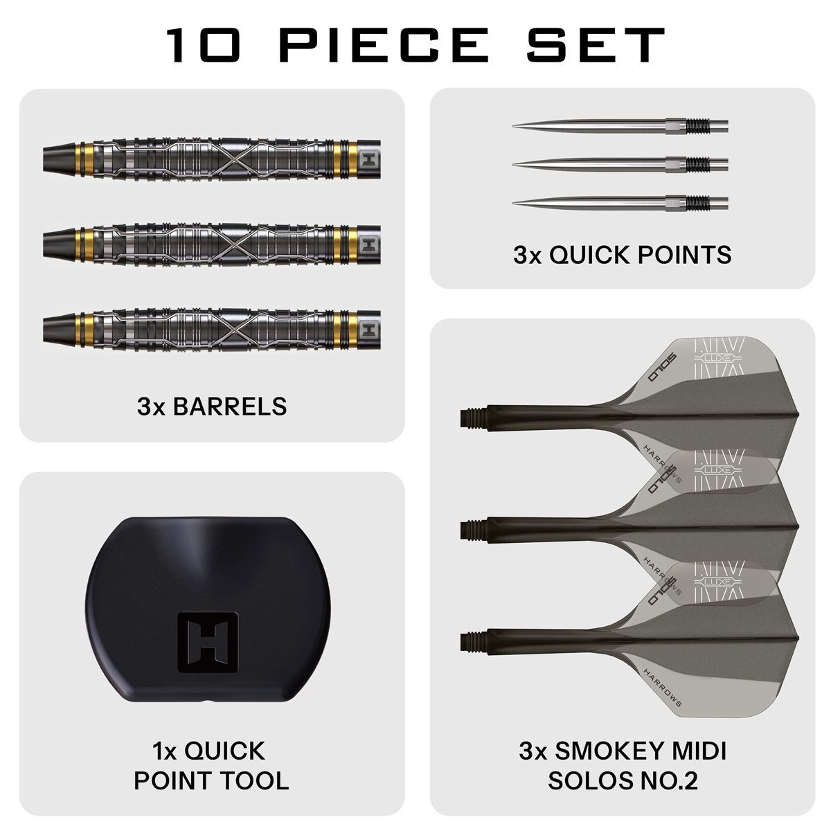Harrows NX Luxe Quick Point 90% Steeldarts 22/23/24 Gram Steeldarts