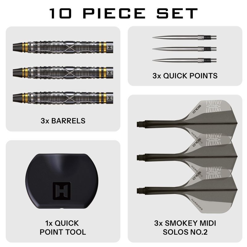 Harrows NX Luxe Quick Point 90% Steeldarts 22/23/24 Gram Steeldarts