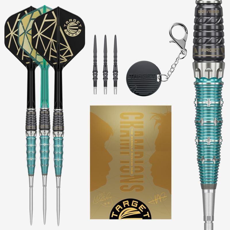 Target The Miracle Rising Sun Limited Edition Champions Set Swiss Point 95% Steeldarts 23/25 Gramm Steeldarts