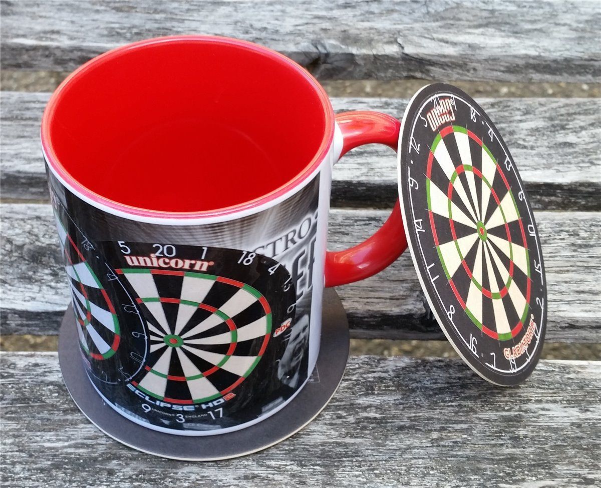 Dartfieber Bierdeckel Untersetzer aus Pappe für Getränke Fanshop