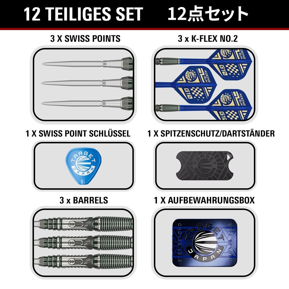 Target Rising Sun Haruki Muramatsu Gen 10.5 Swiss Point 95% Steeldarts 22/24 Gramm Steeldarts
