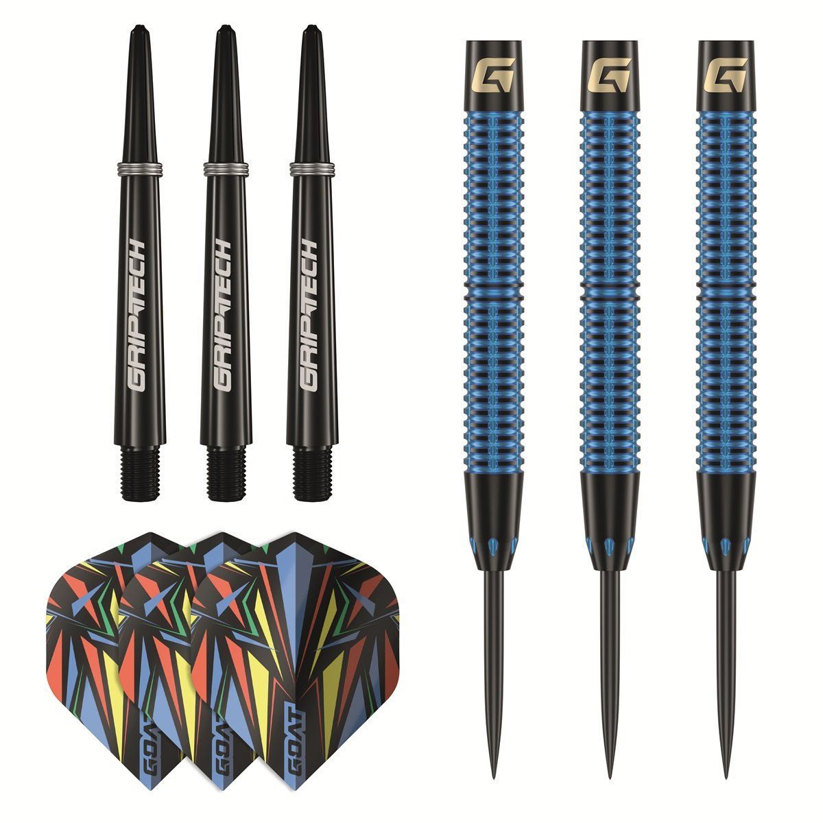 GOAT Athlete Blue Brass Steeldarts 12 Gramm Steeldarts