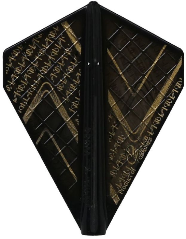 Cosmo Darts Fit Flights Pro Andrew Gilding Goldfinger Schwarz V-4 Flights