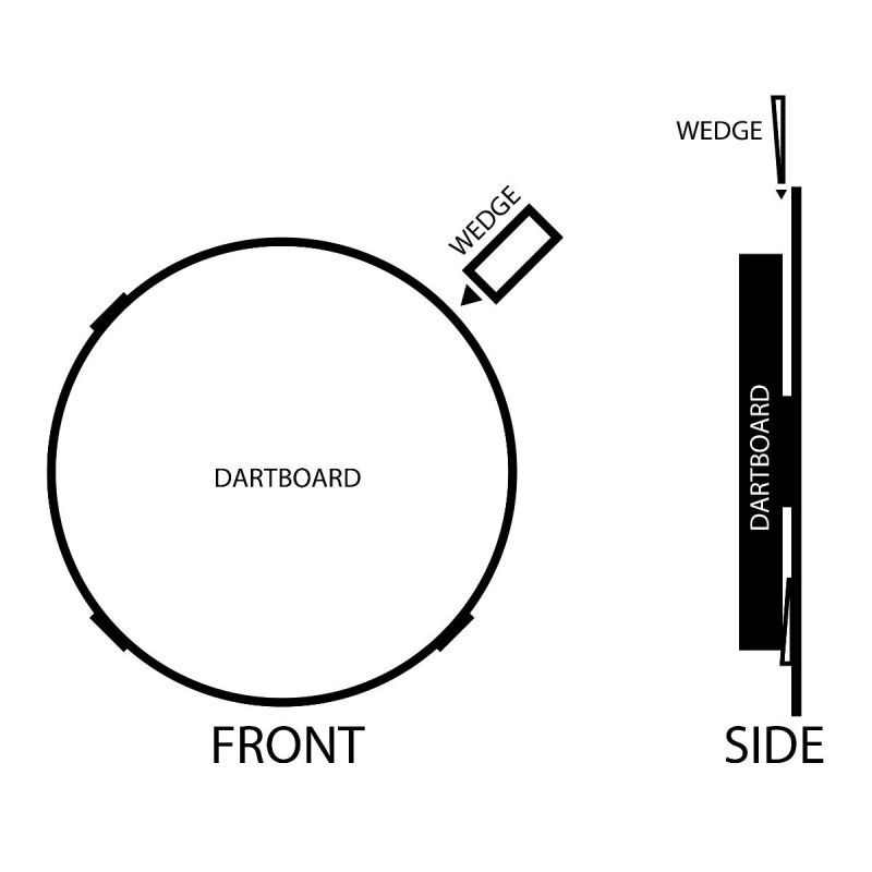 Bull´s Wedges Abstandshalter Keil Board (4er-Set) für Dartboard Zubehör Dartboard