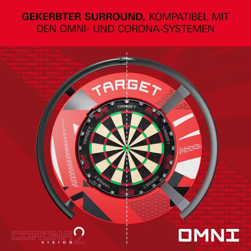 Target Patterned Notched Surround Catchring Schwarz/Rot/Grau Auffangring
