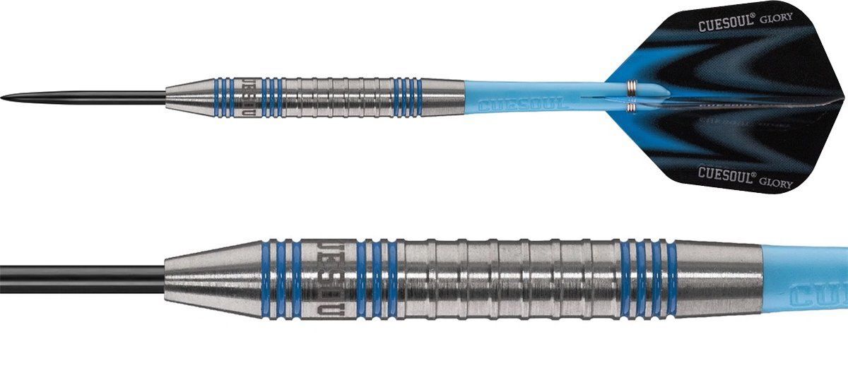 Cuesoul Glory Blue Grooves Ringed 85% Steeldarts 26 Gramm Steeldarts