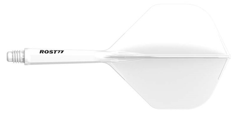 Cuesoul aletta per freccette/Asta ROST 77 Bianco standard grande Flights