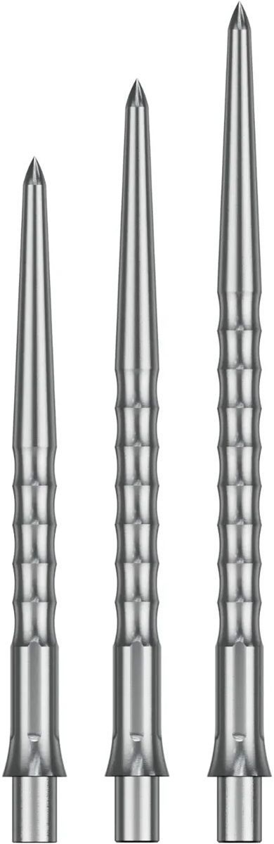 Precise180 EVO Steeldartspitze Silber Ripple 32/36/40 mm Wechselspitzen
