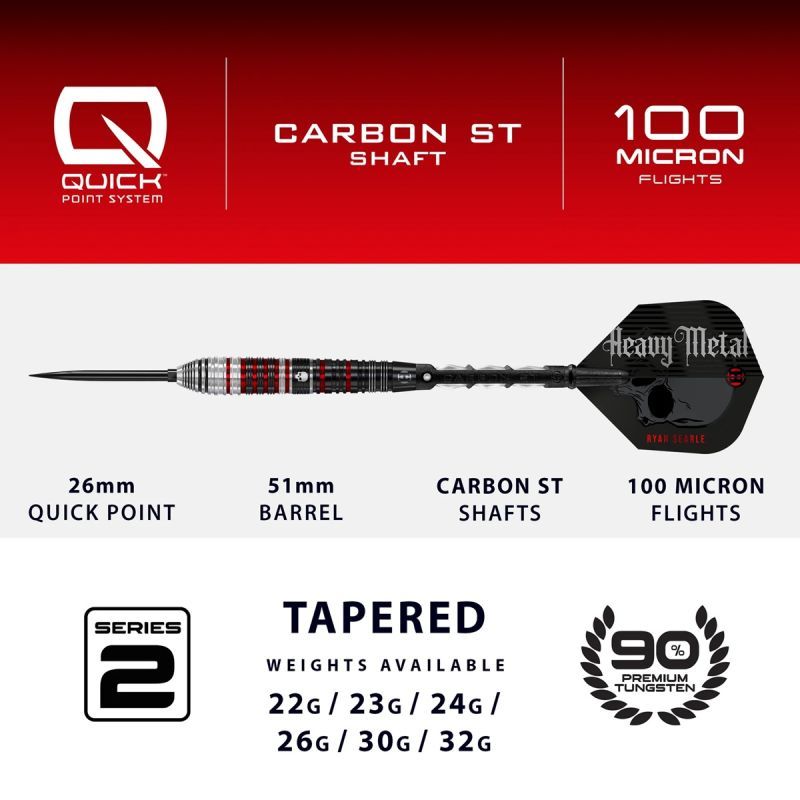 Harrows Ryan Searle G2 Quick Point 90% Steeldarts 22/23/24/26/30/32 Gramm Steeldarts
