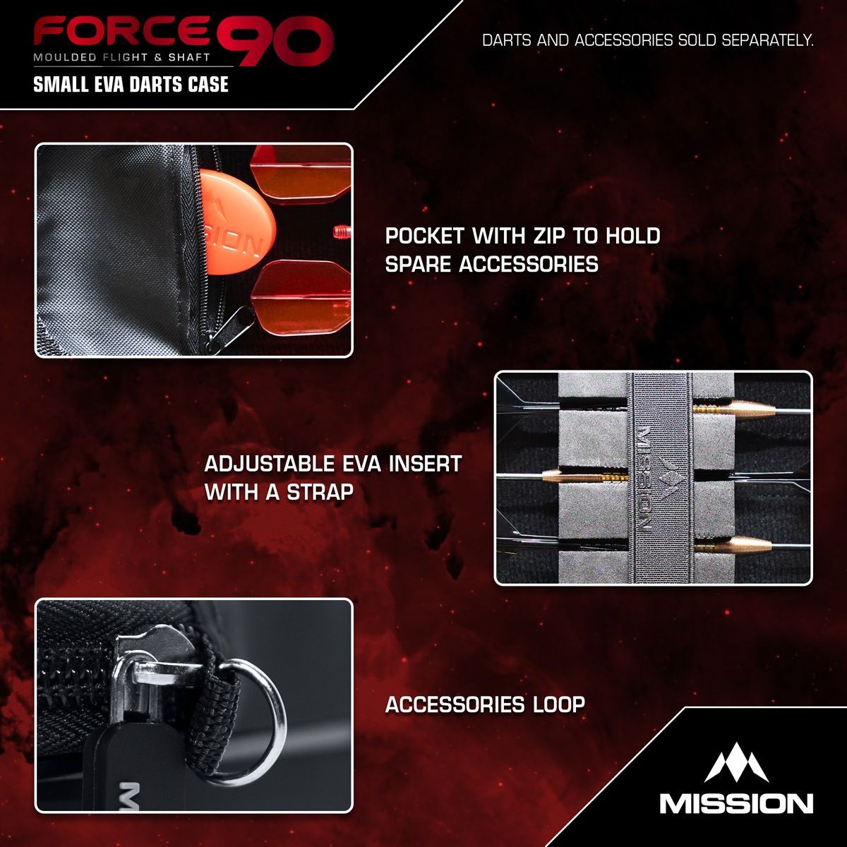 Custodia per freccette in EVA Mission Force 90 Dart Tasche