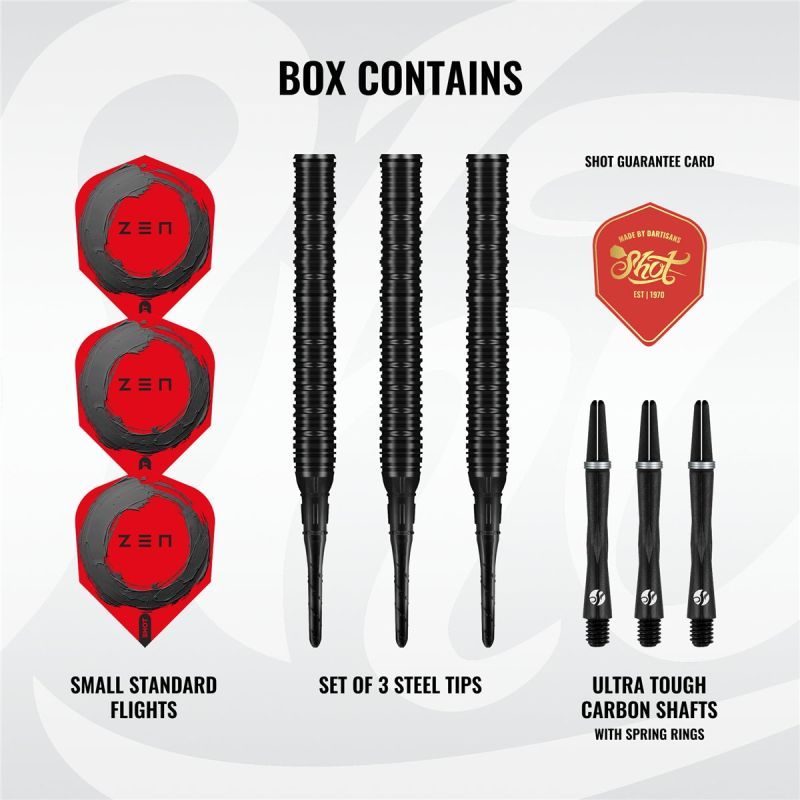 Shot! Zen Straight 90% Tungsten Softdarts 20 Gramm Softdarts