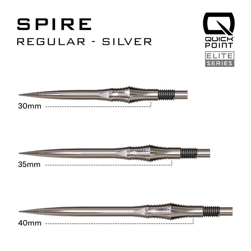 Harrows Quick Points Spire 30/35/40 mm Silver/Black/Gold Wechselspitzen