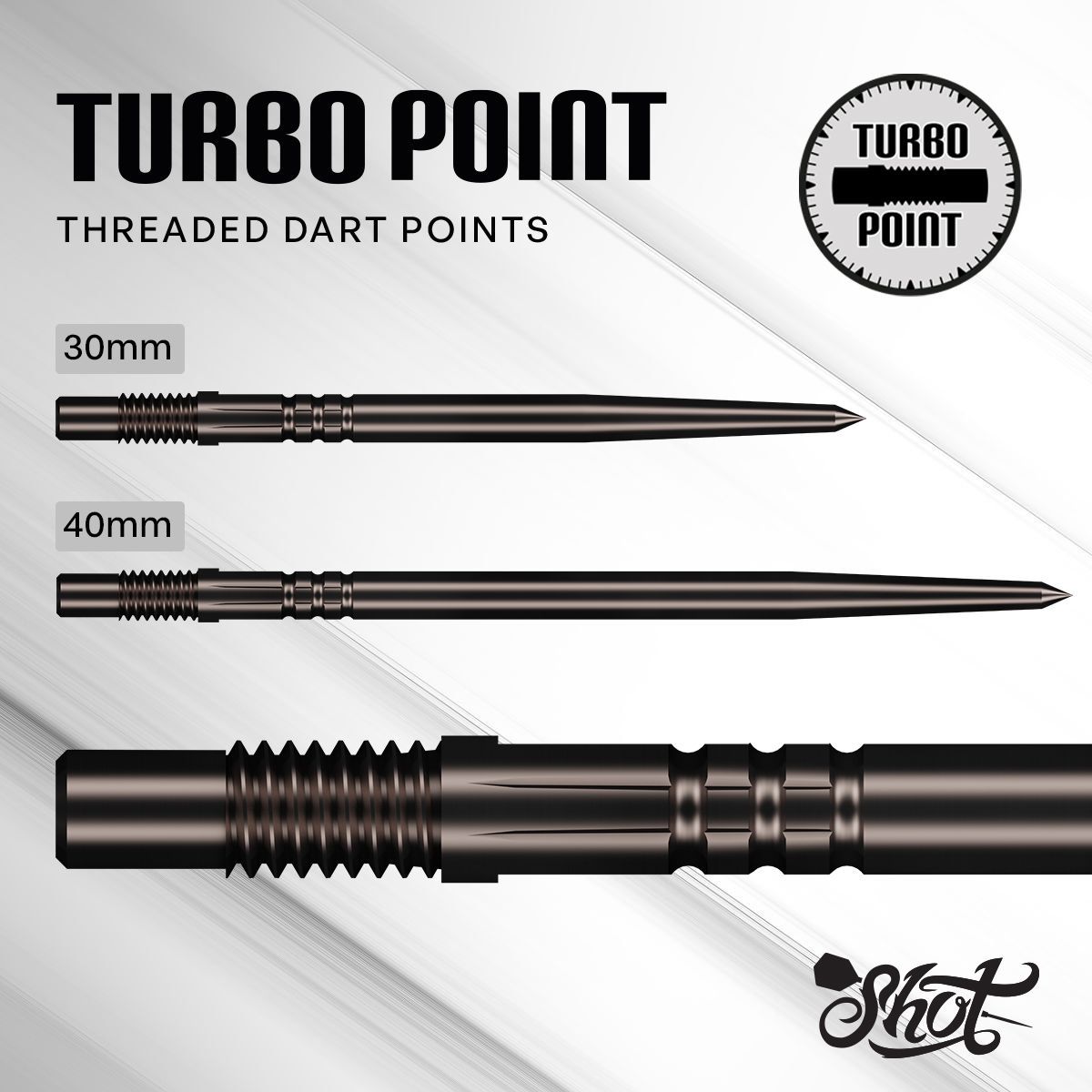 Shot! Turbo Points TP 30/40 mm Gold/Black Wechselspitzen