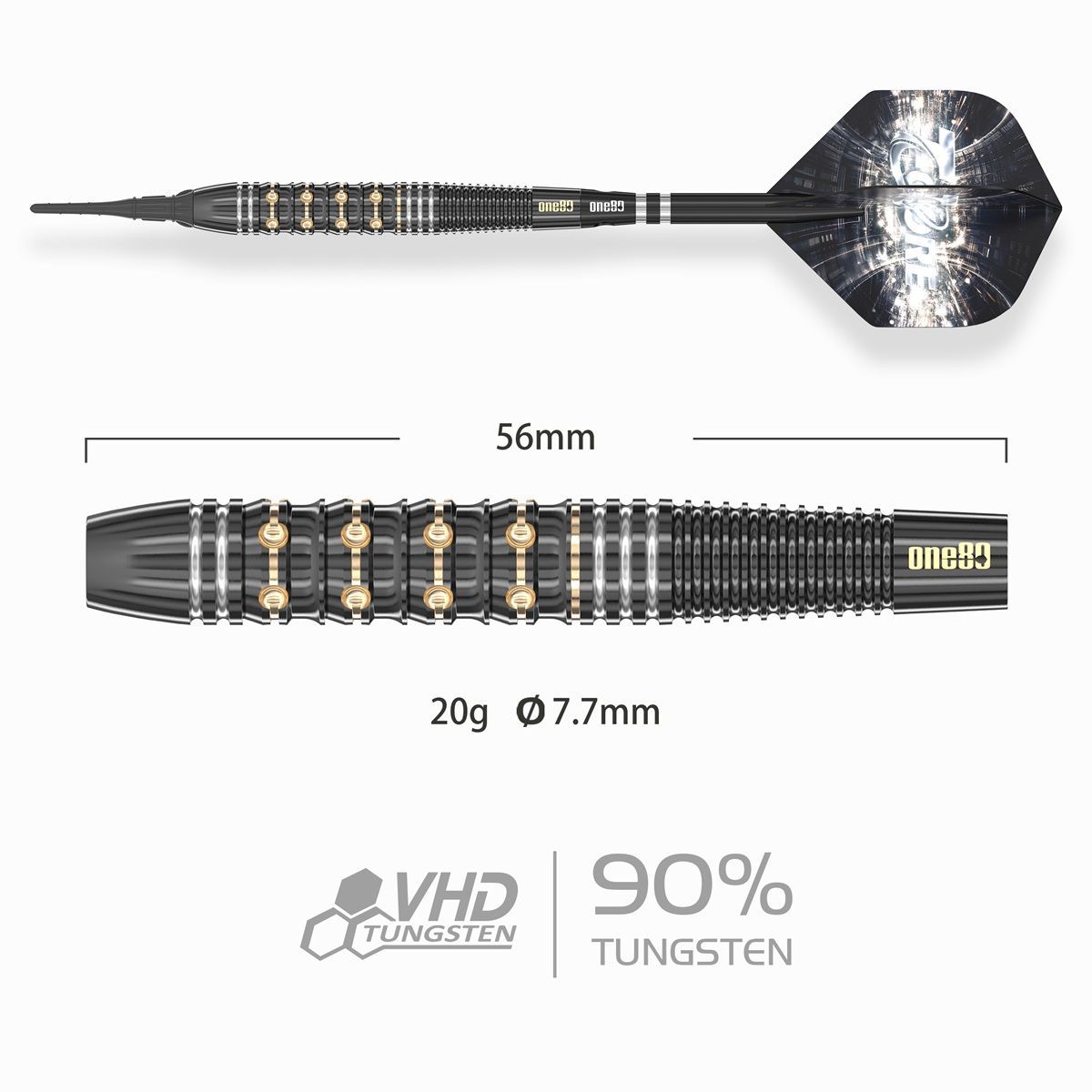 ONE80 T-Core TC1 Softdarts 20 Gramm Softdarts
