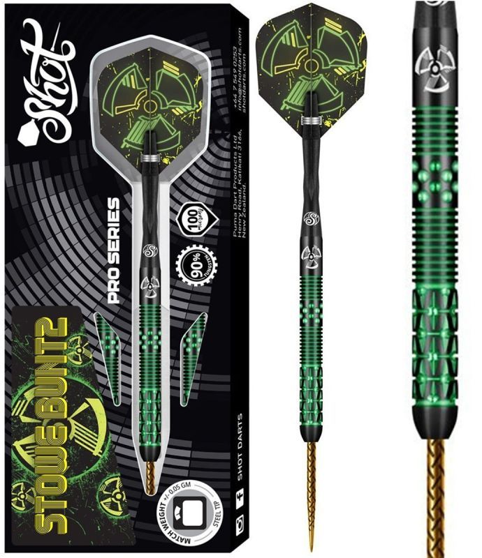 Shot! Pro Series Stowe Buntz V2 Black 90% Steeldart 23 Gramm Steeldarts