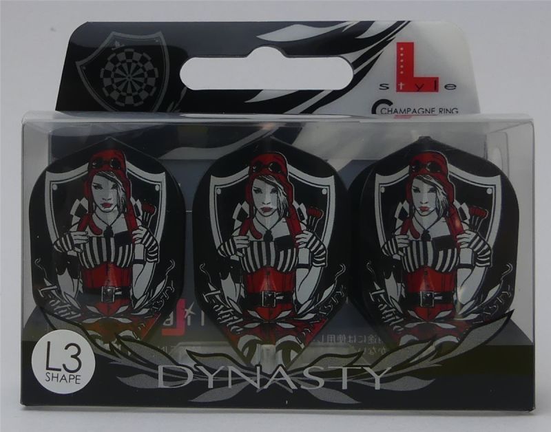 L-Style Flight EZ Shape L3 Dynasty Schwarz Weiß Frau mit Hut Flights