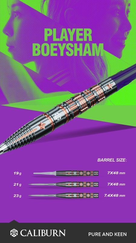 Caliburn Player BoeySham 90% Steeldarts 21/23 Gramm Steeldarts