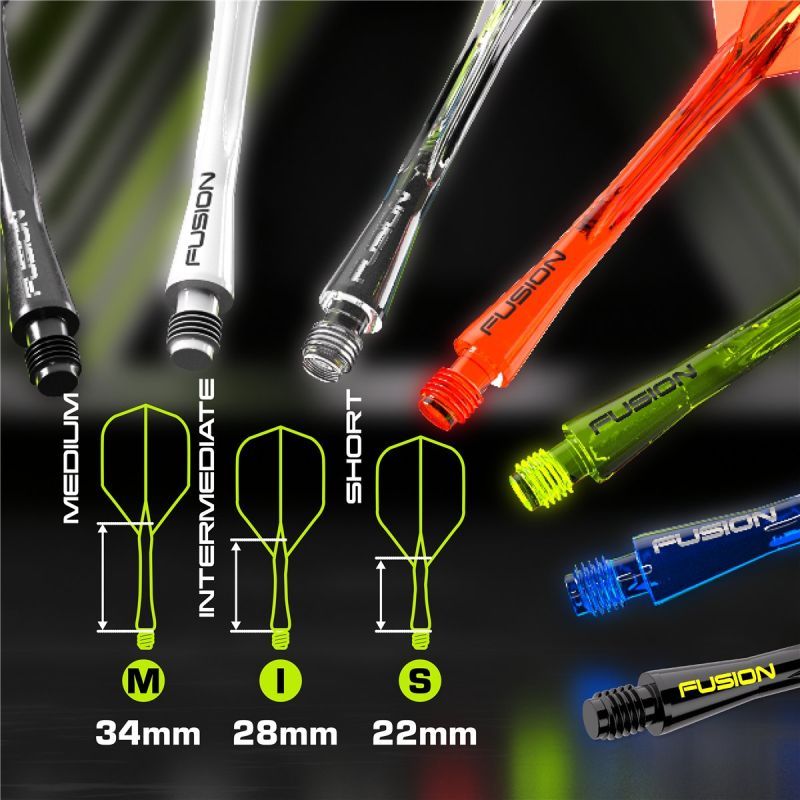 Winmau Fusion Integrated Flight & Shaft System MvG Pac Man Shape Shafts