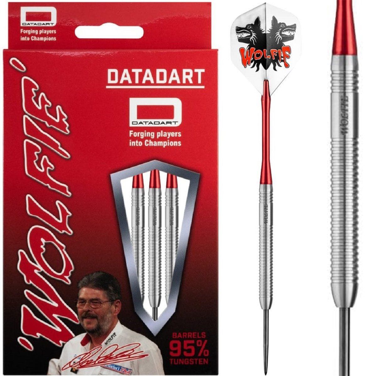 Datadart Martin Adams 95 % Wolfie Steeldarts 22/24/26 Gramm Steeldarts