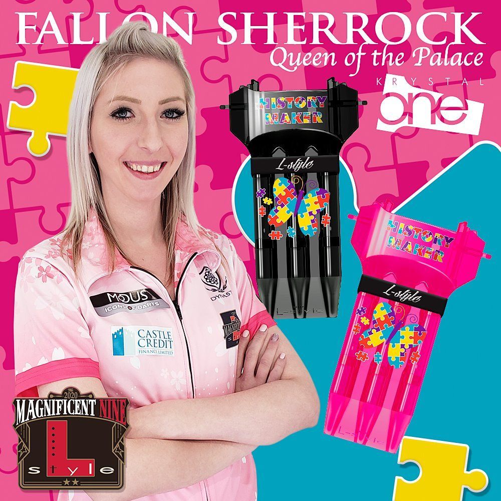 L-Style Krystal One Case Fallon Sherrock Pink/Schwarz Dart Tasche