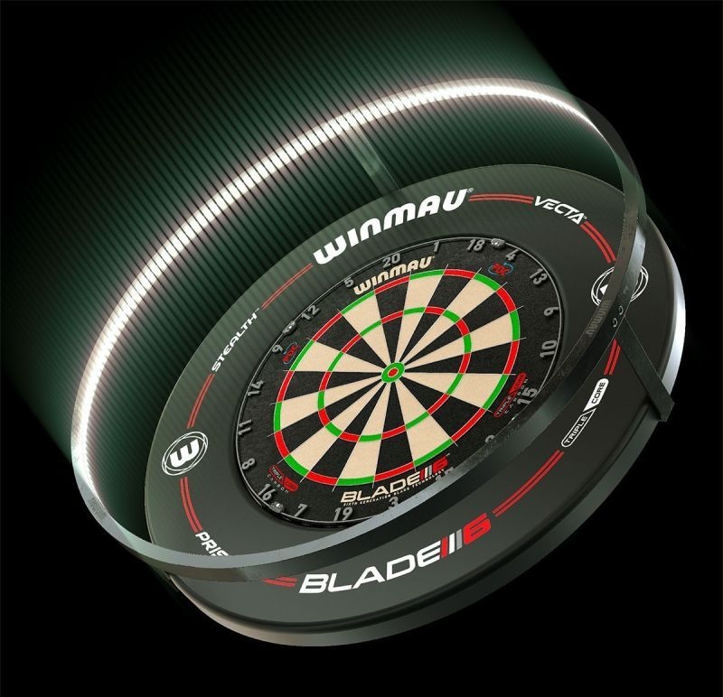 Winmau Plasma Black + Surround + Board + Darts Boardzubehör