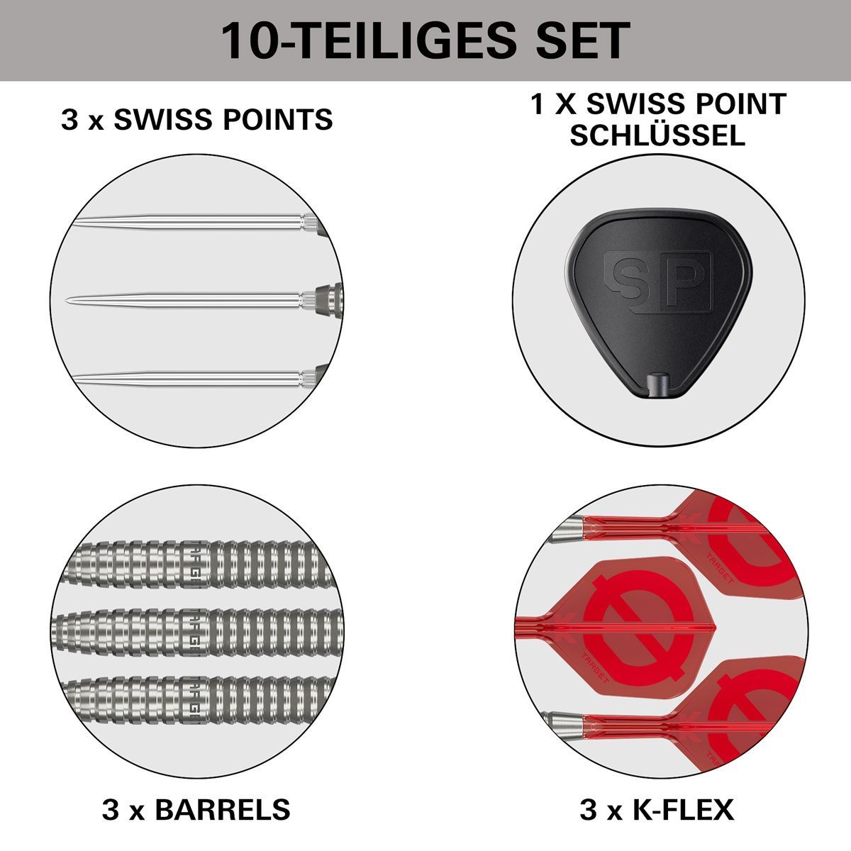 Target Group 02 SP 50% Steeldarts 21/23/25 Gram Steeldarts