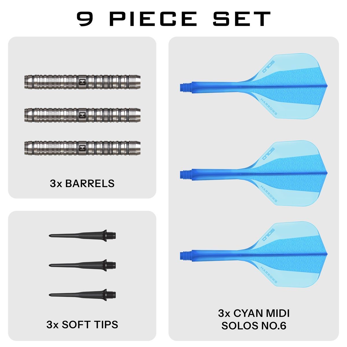 Harrows Flux Tungsten Pro Softdarts 20 Gram Softdarts