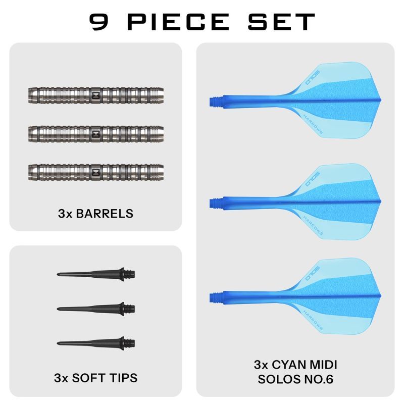 Harrows Flux Tungsten Pro Softdarts 20 Gram Softdarts
