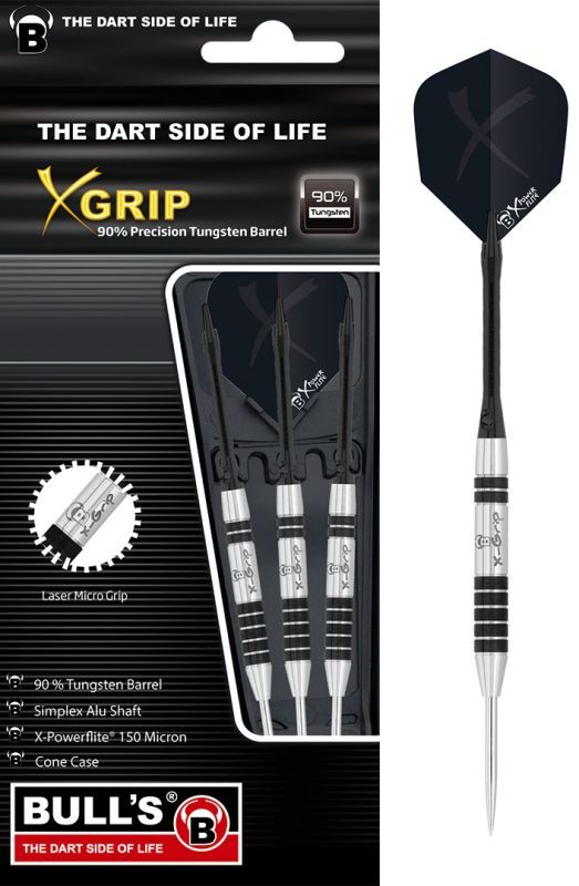 Bull's X-Grip-Steel Dart Pfeile 26g X6 Steeldarts