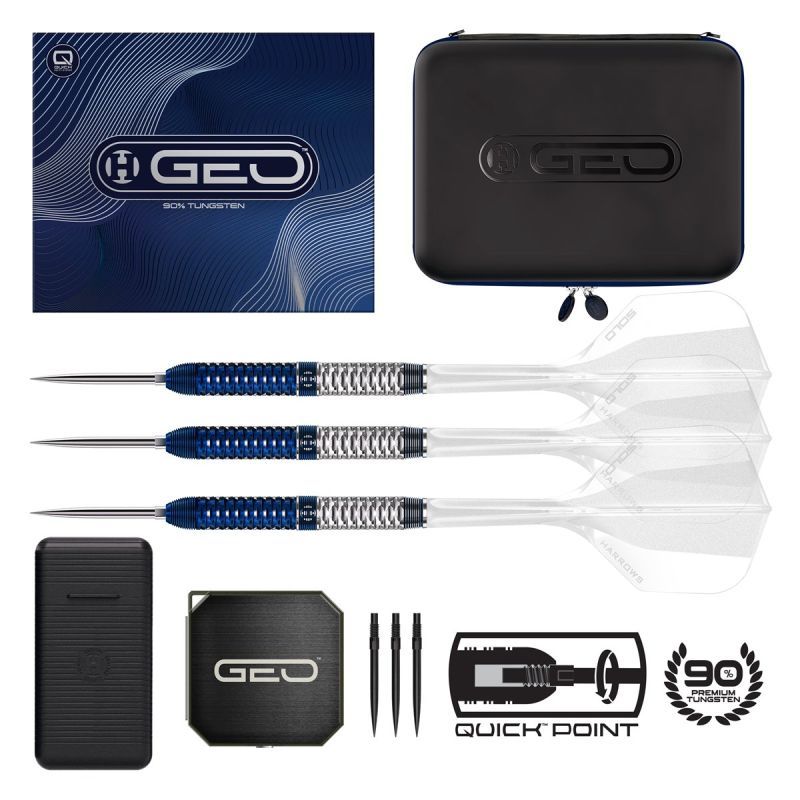 Harrows Geo Parallel 90% Quick Points Steeldarts 23/24/25 Gramm Steeldarts
