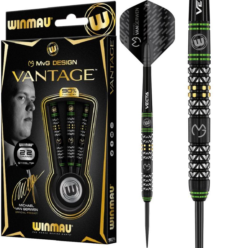 Winmau Michael van Gerwen MvG Vantage Steel Darts 22/23/24 Gram Steeldarts