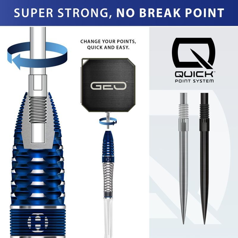 Harrows Geo Bomb 90% Quick Points Steeldarts 23/25 Gramm Steeldarts