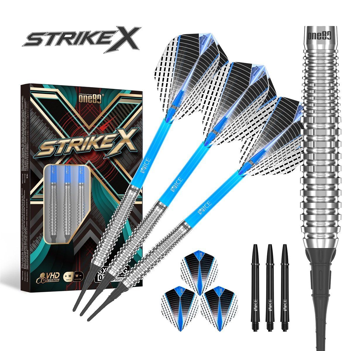 ONE80 Strike X SX03 90% Softdarts 18 Gramm Softdarts