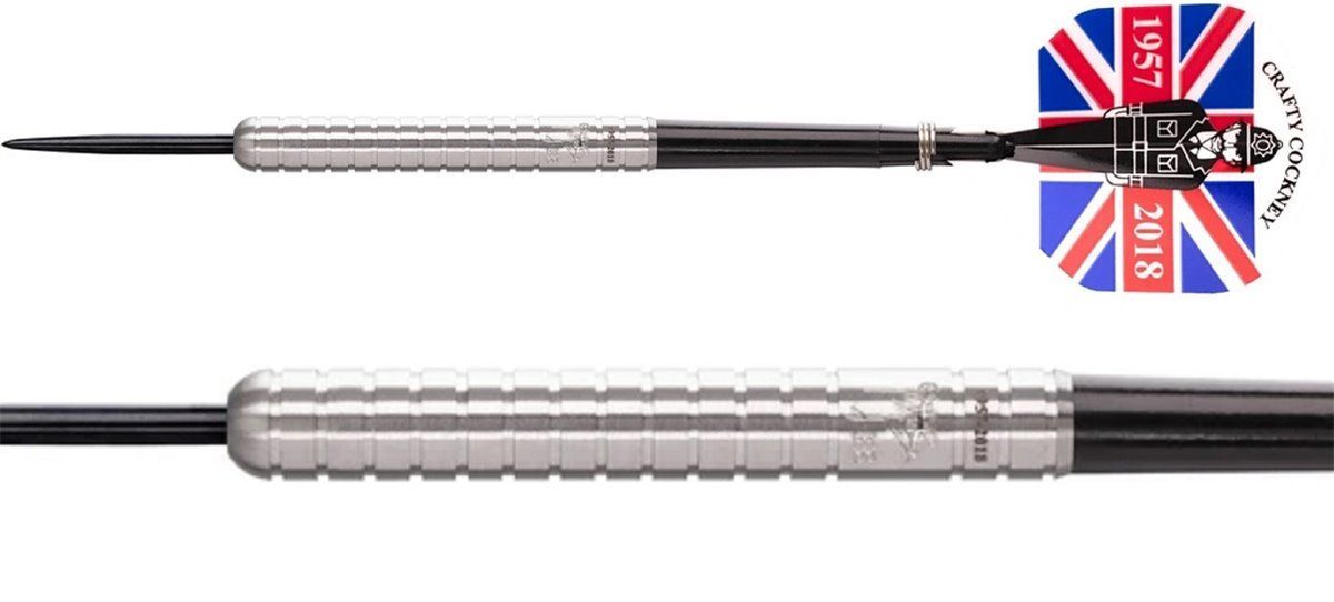 Eric Bristow Crafty Cockney Silver Ringed Steeldarts 22/24/26 Gramm Steeldarts