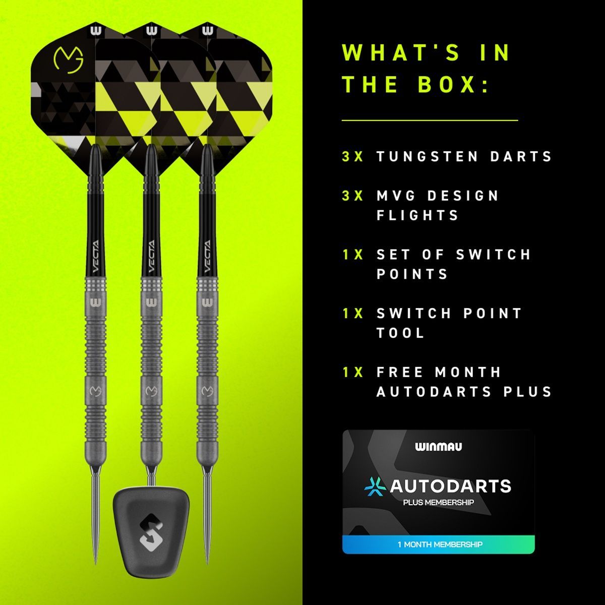Winmau Michael van Gerwen TS Switch Point 90% Steeldarts 21/23/25 Gramm Steeldarts