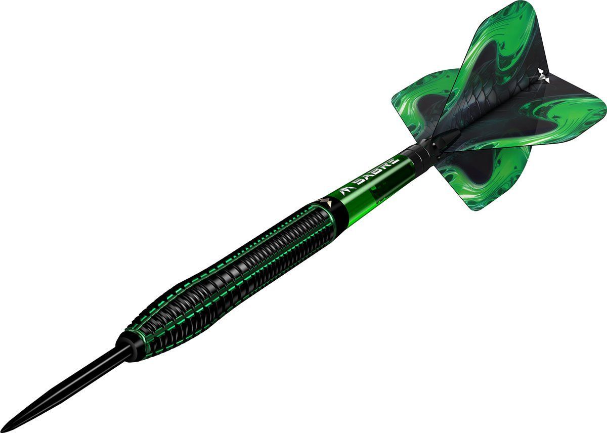 Mission Venom Darts Black & Green Electro Plated 90% Steeldarts 23/25 Gramm Steeldarts