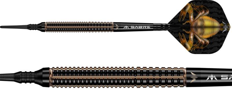 Mission Scorpion Black & Gold Electro Plated 90 % Softdarts 19 Gramm Softdarts
