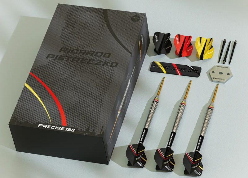 Precise180 Ricardo Pietreczko 90% Steeldarts 21/23/25 Gramm Steeldarts