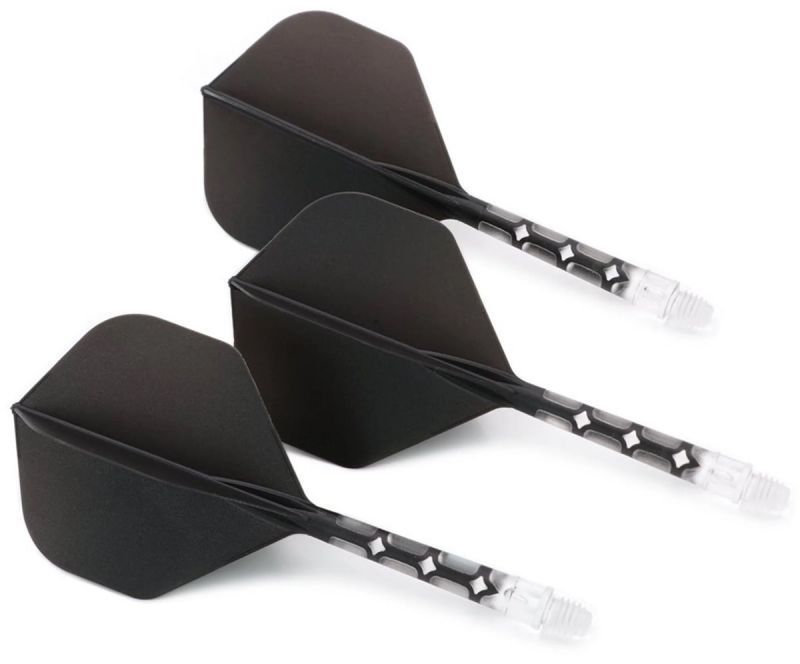 Cuesoul aletta per freccette/Asta ROST T19 Aletta Nero/Trasparente Standard Flights
