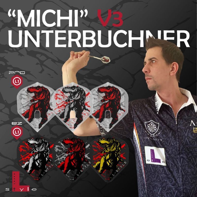 L-Style Signature Flight Michael "T-Rex" Unterbuchner V3 Clear White Standard L1 Flights