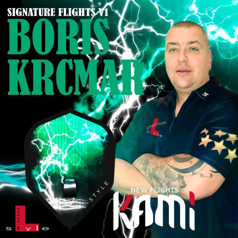 L-Style Champagne Flight per freccettes Pro Kami Signature Boris Krcmar V1 L3 Shape Flights
