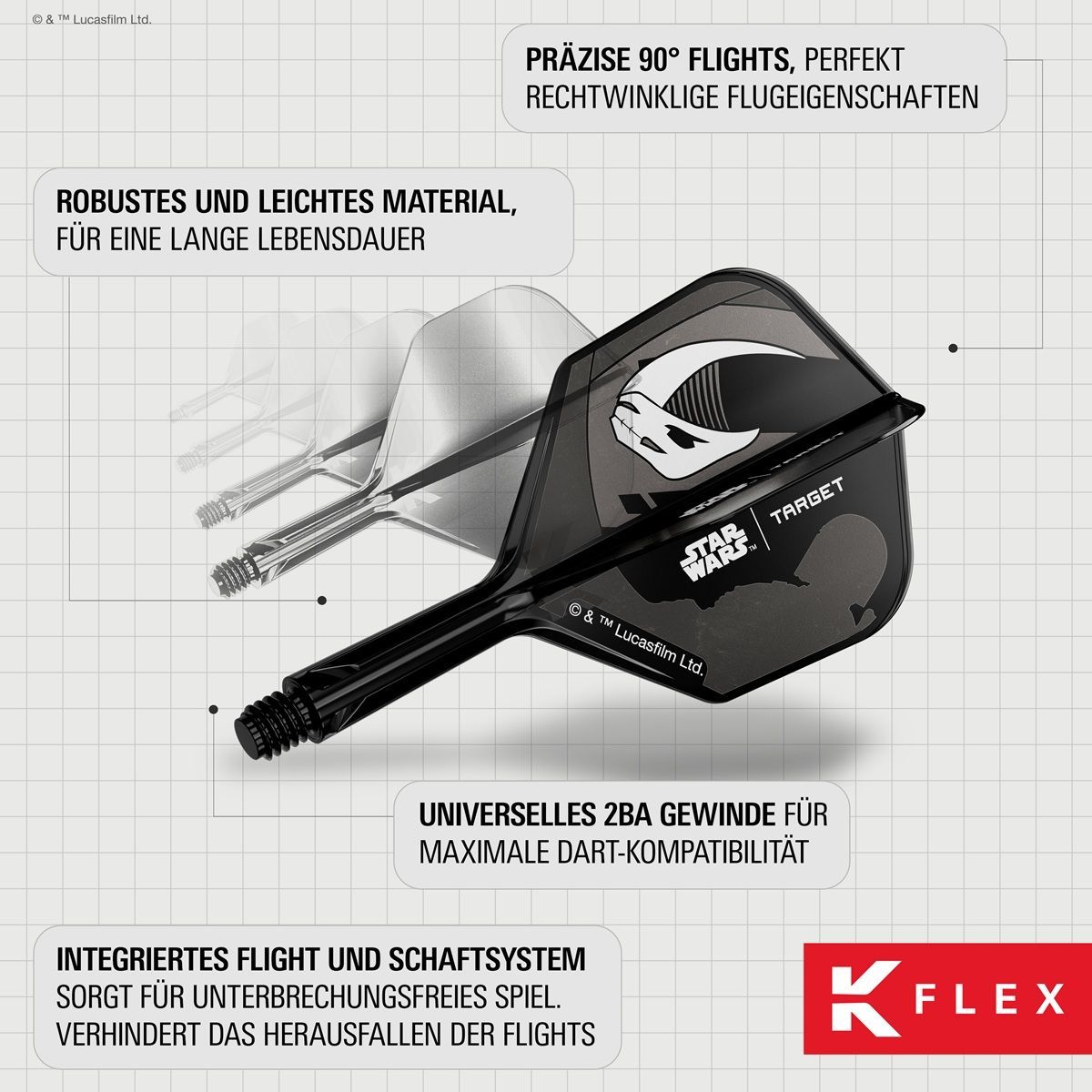 Target K-Flex Star Wars Mandalorian Shaft/Flight System Gift Set Shape No6 Shafts