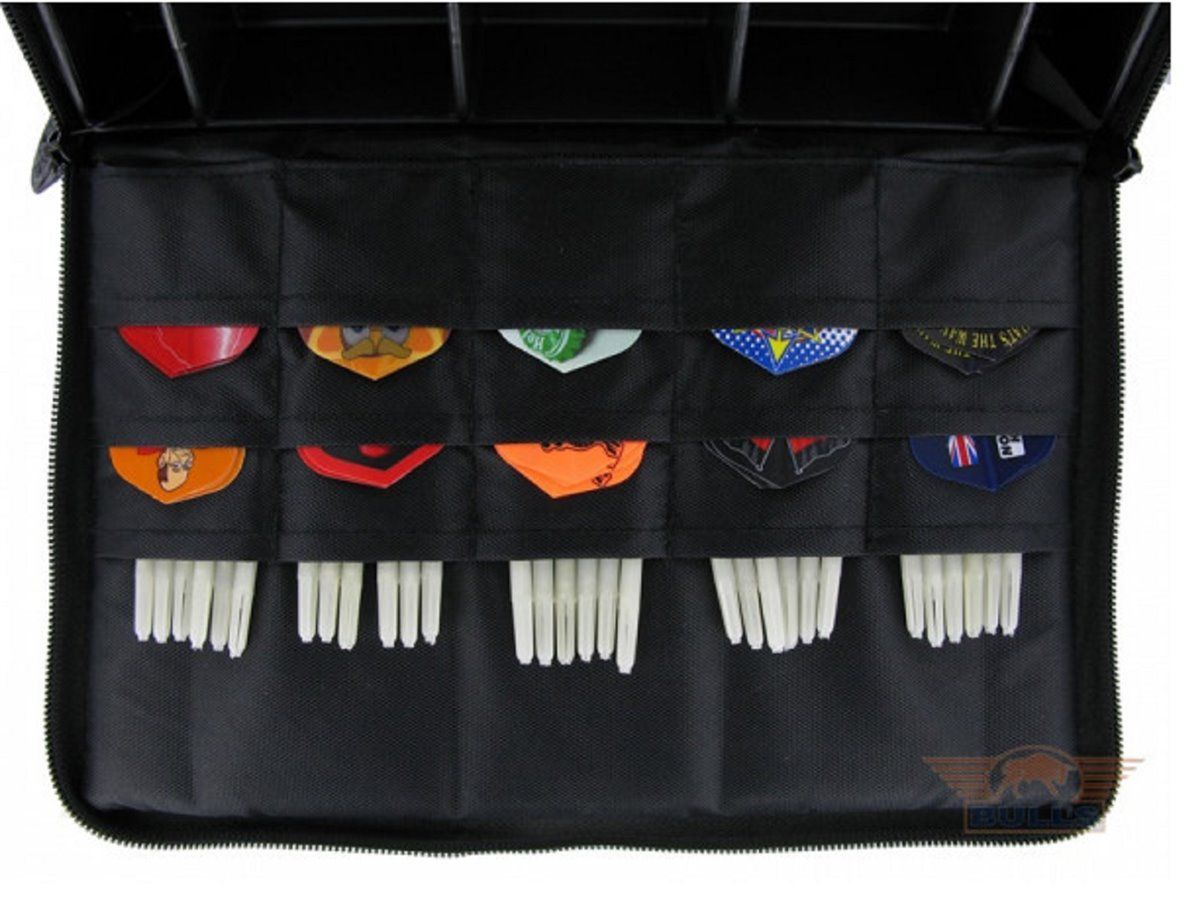 Bull's Dartcase Schwarz Carbon Style Dart Tasche