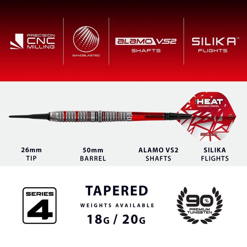 Harrows Damon Heta G4 90% Softdarts 18/20 Gramm Softdarts