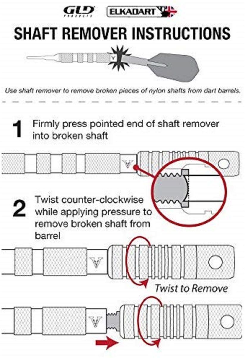 Dart Shaft-Ex Remover Reststück Entferner Shaft Entferner