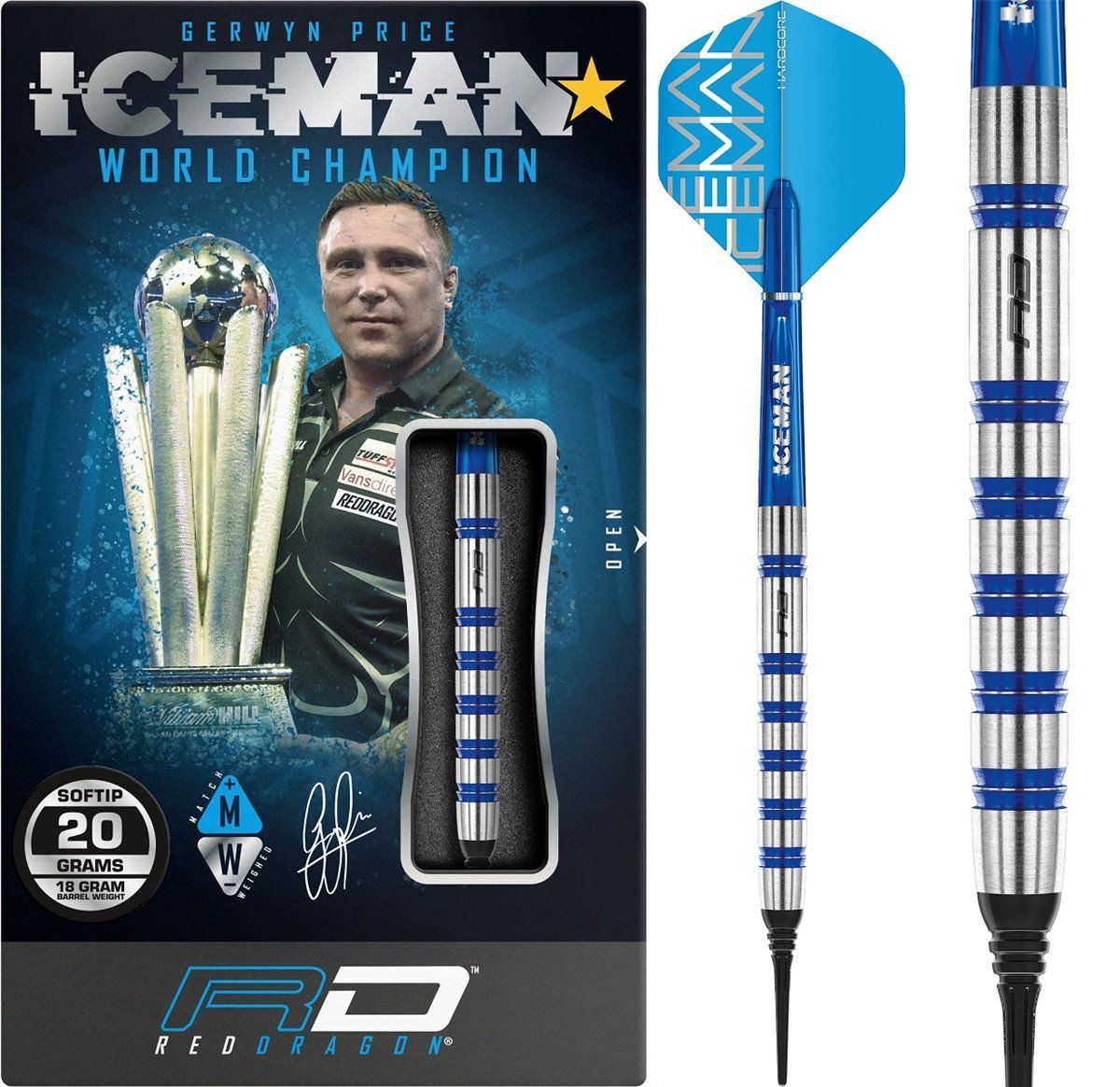 RedDragon Gerwyn "Iceman" Price Challenger Softdarts 20 Gramm Softdarts