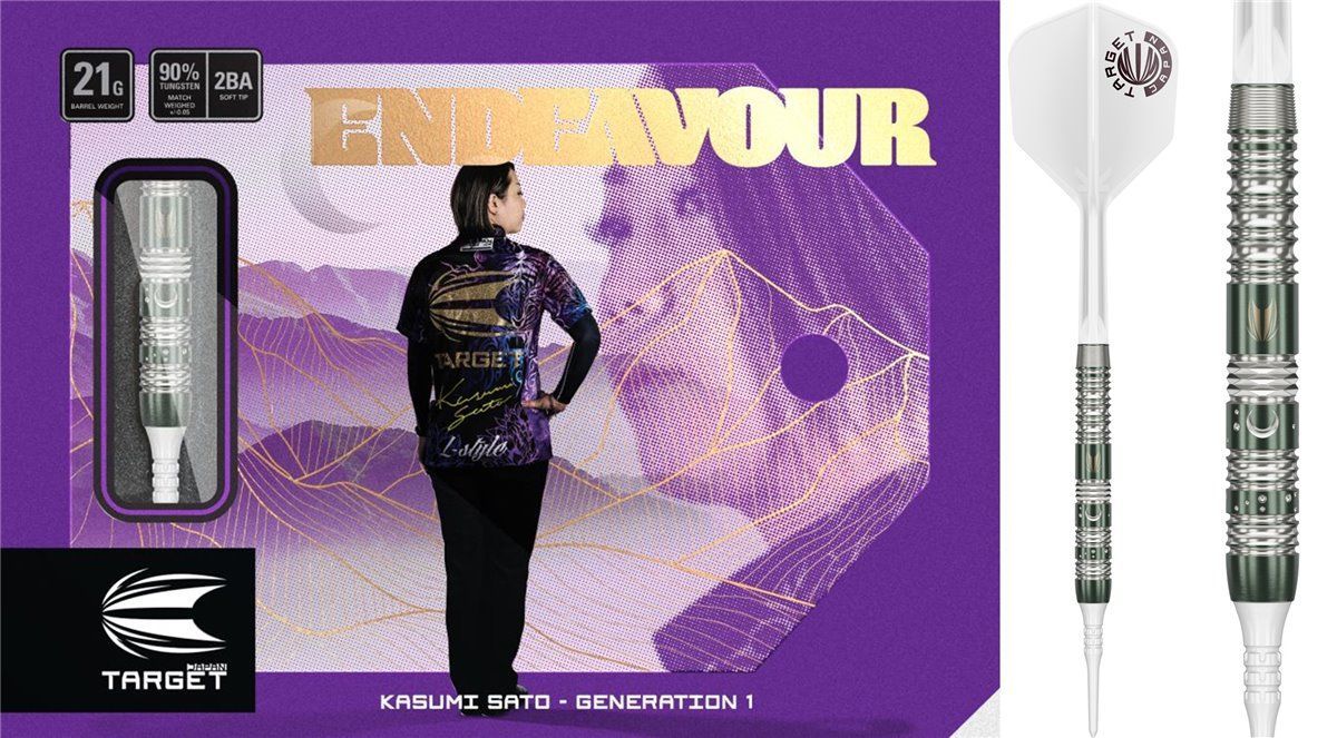 Target Kasumi Sato Endeavor G1 MAX 90% G2 2BA Softdarts 21 Gramm Softdarts